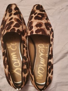 Sam Edelman Leopard Print Pointed Toe Flats - Brown/Black